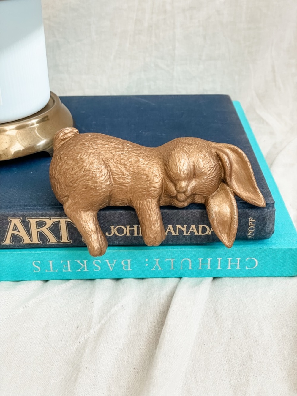 Vintage 5” CERAMIC sleeping bunny